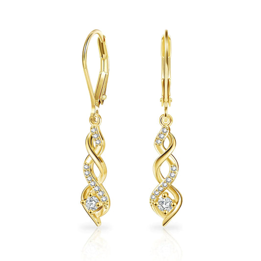 Gold Infinity Drop Earrings