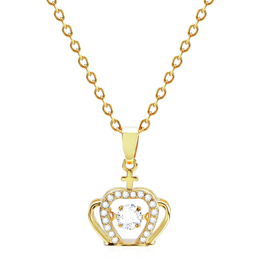 Crown Halo Dainty Gold Necklace
